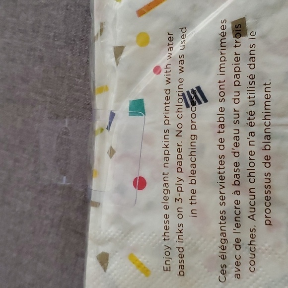 20 Papyrus Napkins confetti 13 inch square ONE pack of 20 napkins artsy - Picture 3 of 5